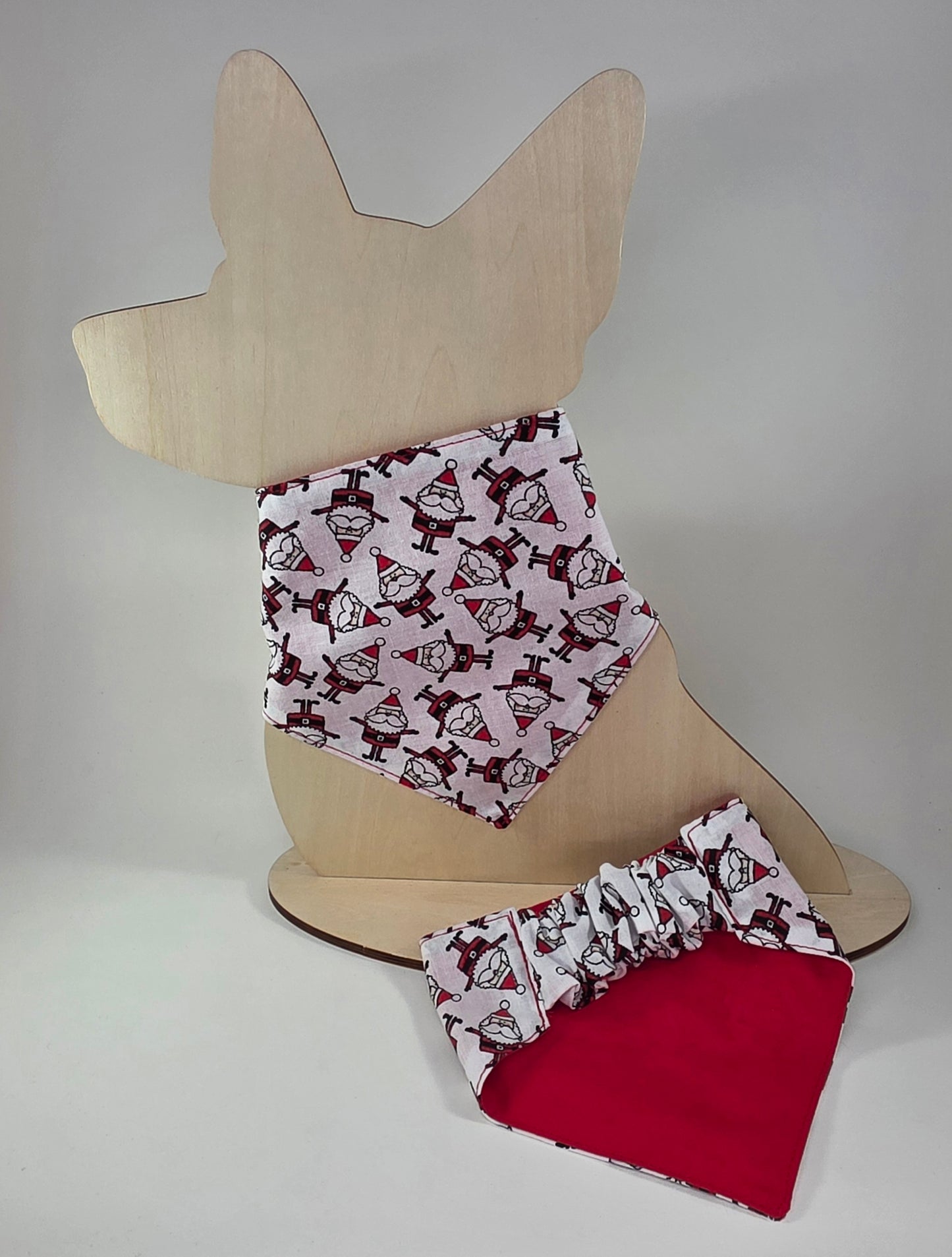 Scrunchie Dog Bandana - Santas