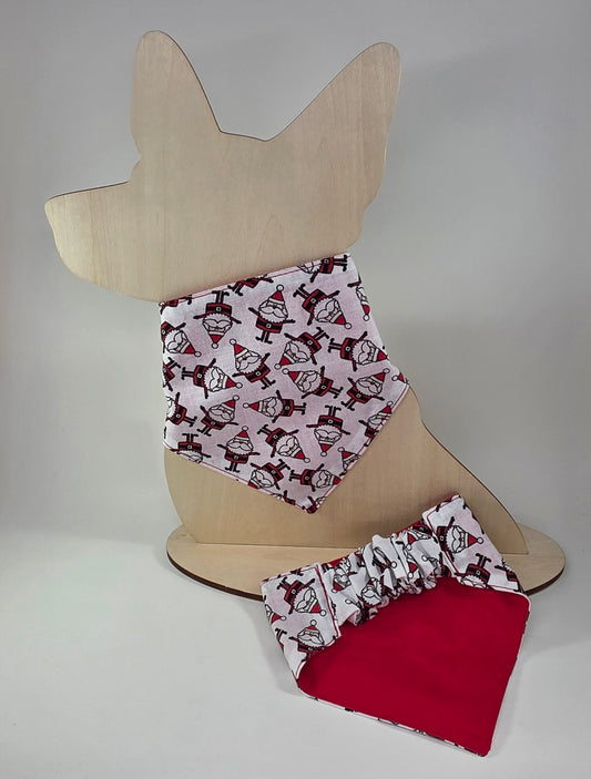 Scrunchie Dog Bandana - Santas