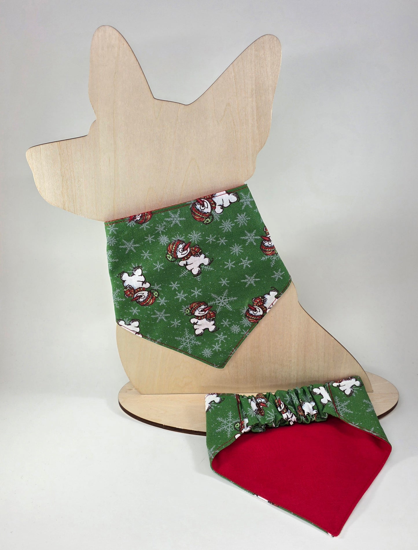 Scrunchie Dog Bandana - Snowman