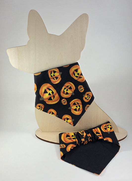 Scrunchie Dog Bandana - Pumpkins