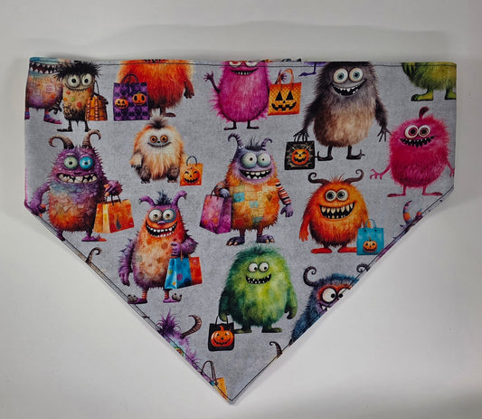 Scrunchie Dog Bandana - Trick or Treat Monsters